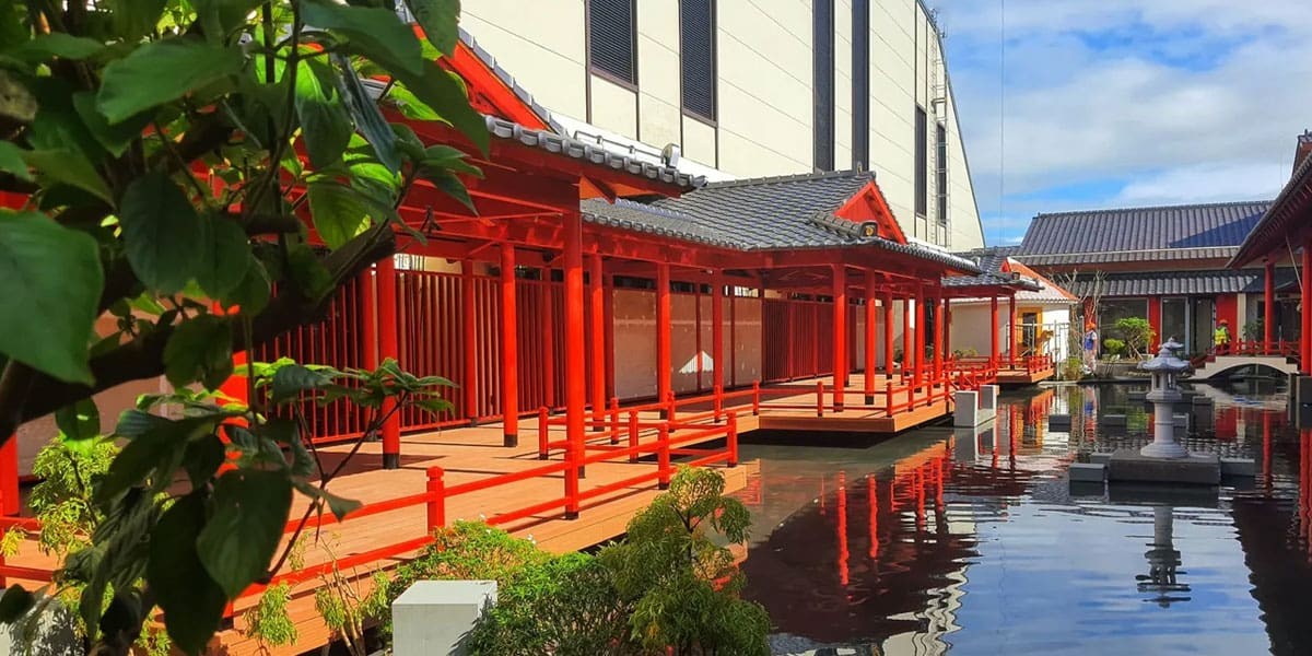 Cảnh quan onsen ngoài trời của dự án Mikazuki Japanese Resorts & Spa Đà Nẵng
